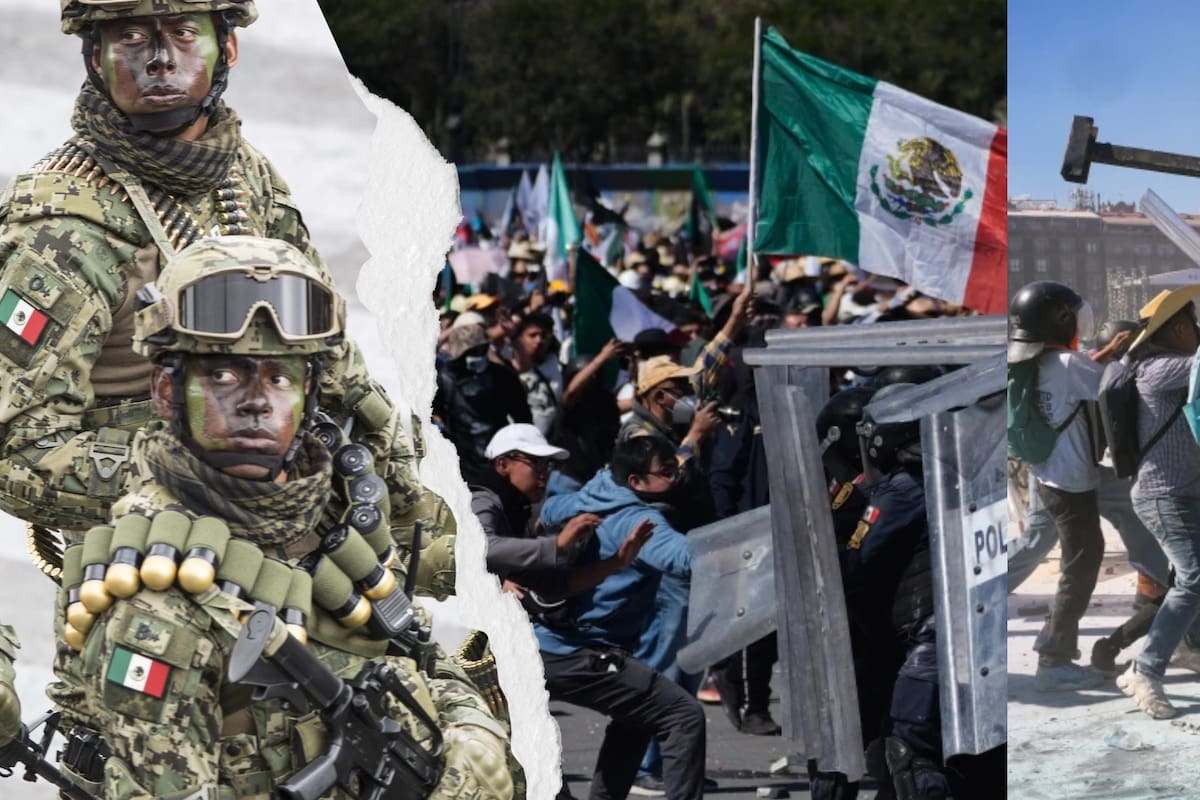 Marcha de la Generación Z y desfile militar coinciden en la CDMX en un clima de alta tensión social.