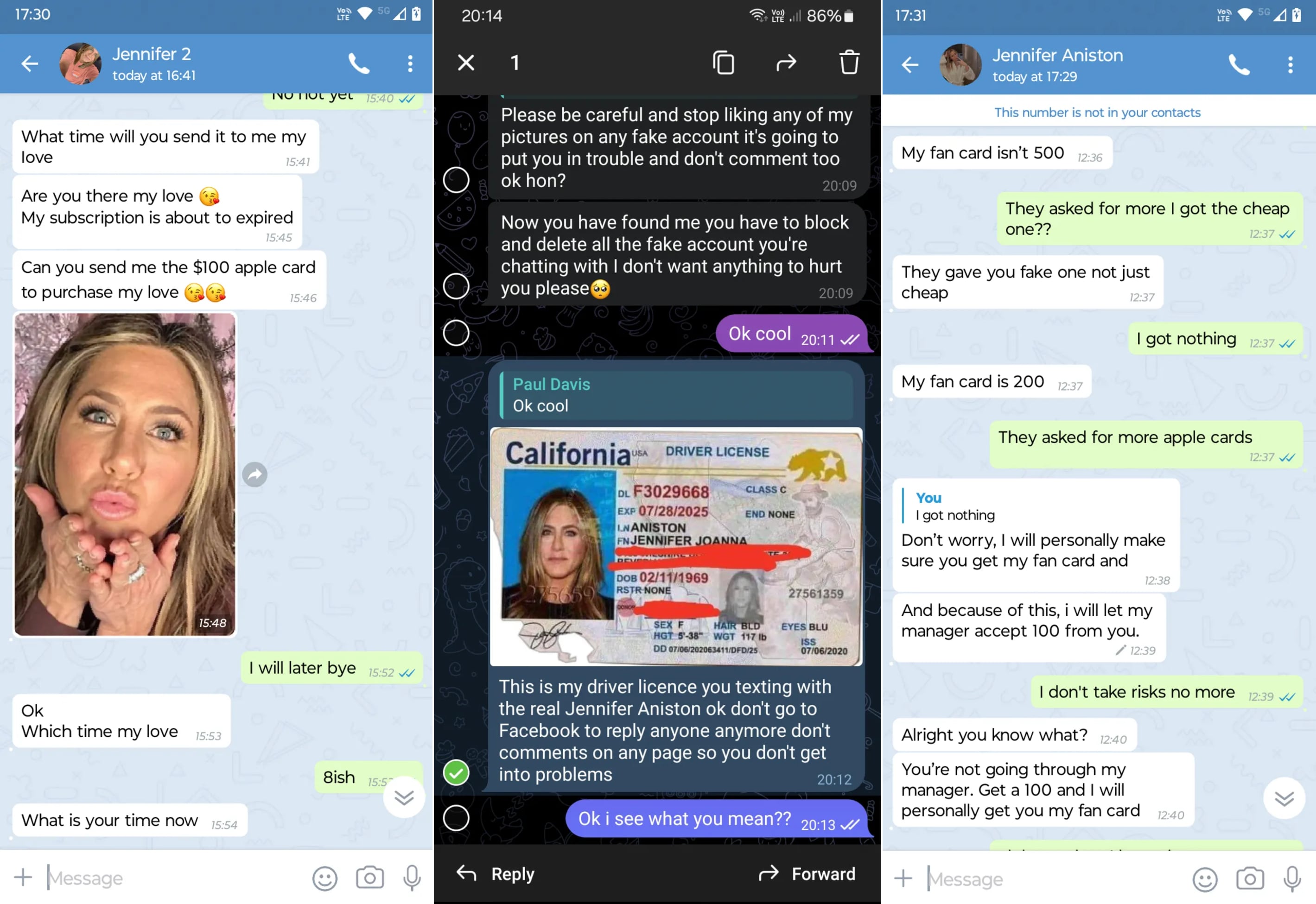 “¿Estás ahí, mi amor? Mi suscripción está por vencer”: el mensaje que atrapó a un hombre en estafa con deepfakes. FOTOS: Capturas de Pantalla / The Sun