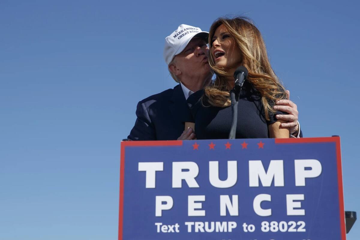 Melania Trump y Donald Trump. | Crédito: AP