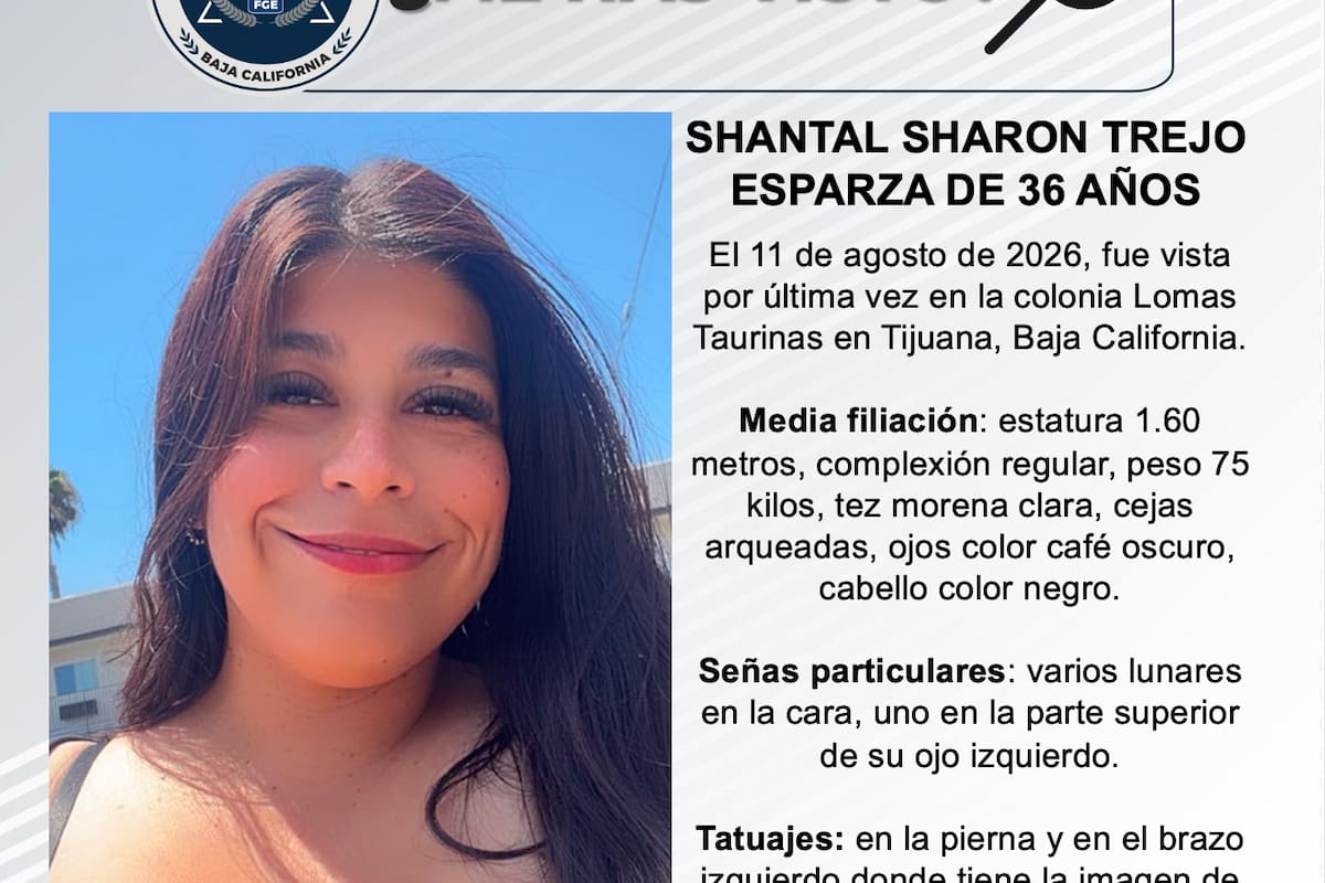Se busca Shantal Sharon Trejo Esparza de 36 años