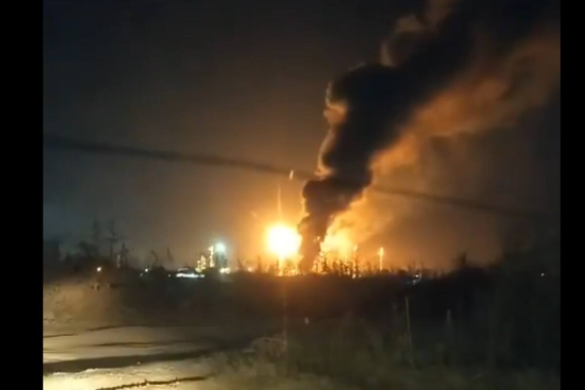 Se incendia refinería RIAMA en Guanajuato