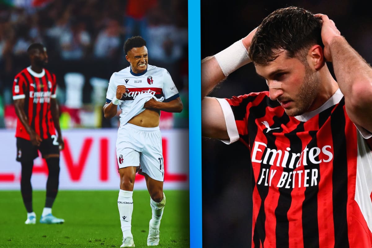 Santi Giménez y AC Milan caen ante el Bologna en la final de la Coppa Italia