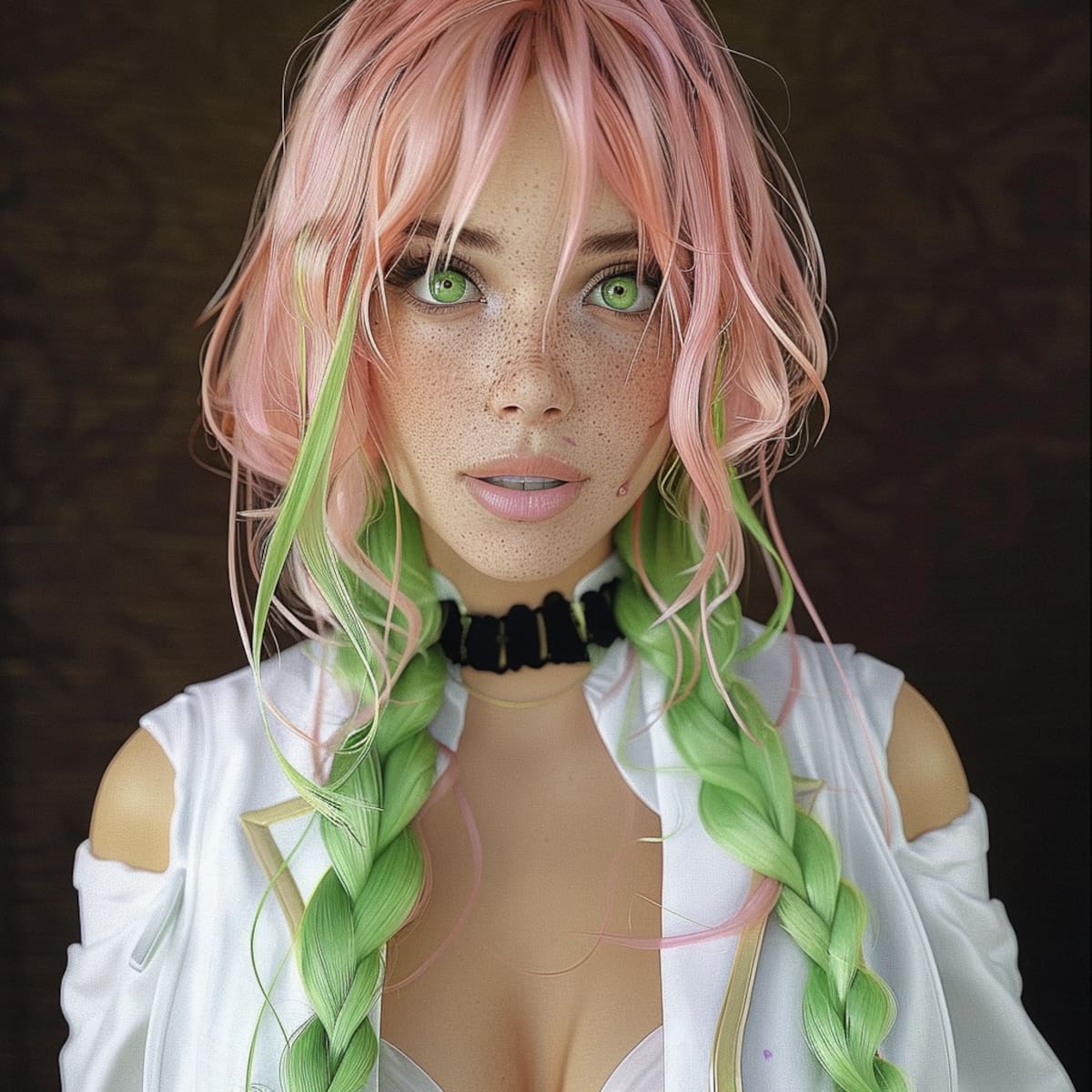 Mitsuri Kanroji, la querida guerrera del anime Demon Slayer, emerge en nuestra realidad con una sorprendente fidelidad gracias a la Inteligencia Artificial de Midjourney