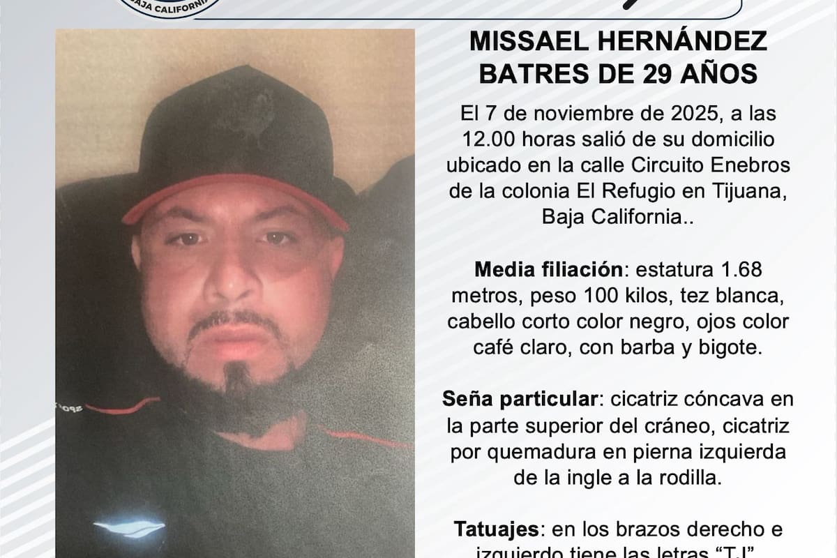 Se busca a Missael Hernández Batres de 29 años de edad