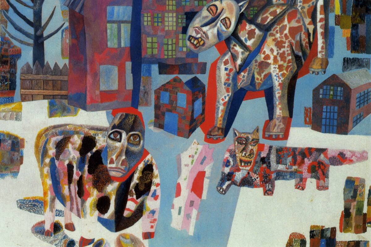 El artista ruso que fue olvidado por el comunismo y pintó sobre la enigmática unión entre humanos y naturaleza en su obra Las bestias