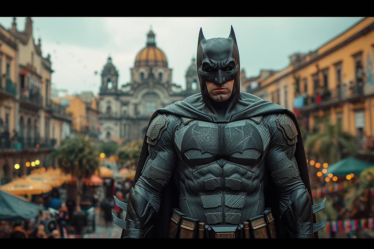 ¿Qué harías si te encontraras a Batman por las calles de México? La IA imagina esta escena