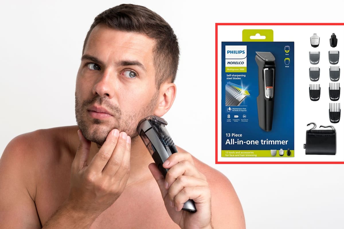 La rasuradora Philips Norelco MG3740/40 se convierte en la más vendida de Mercado Libre con un 54% de descuento, obligando a los usuarios a revisar las restricciones de su manual sobre el uso en zonas sensibles