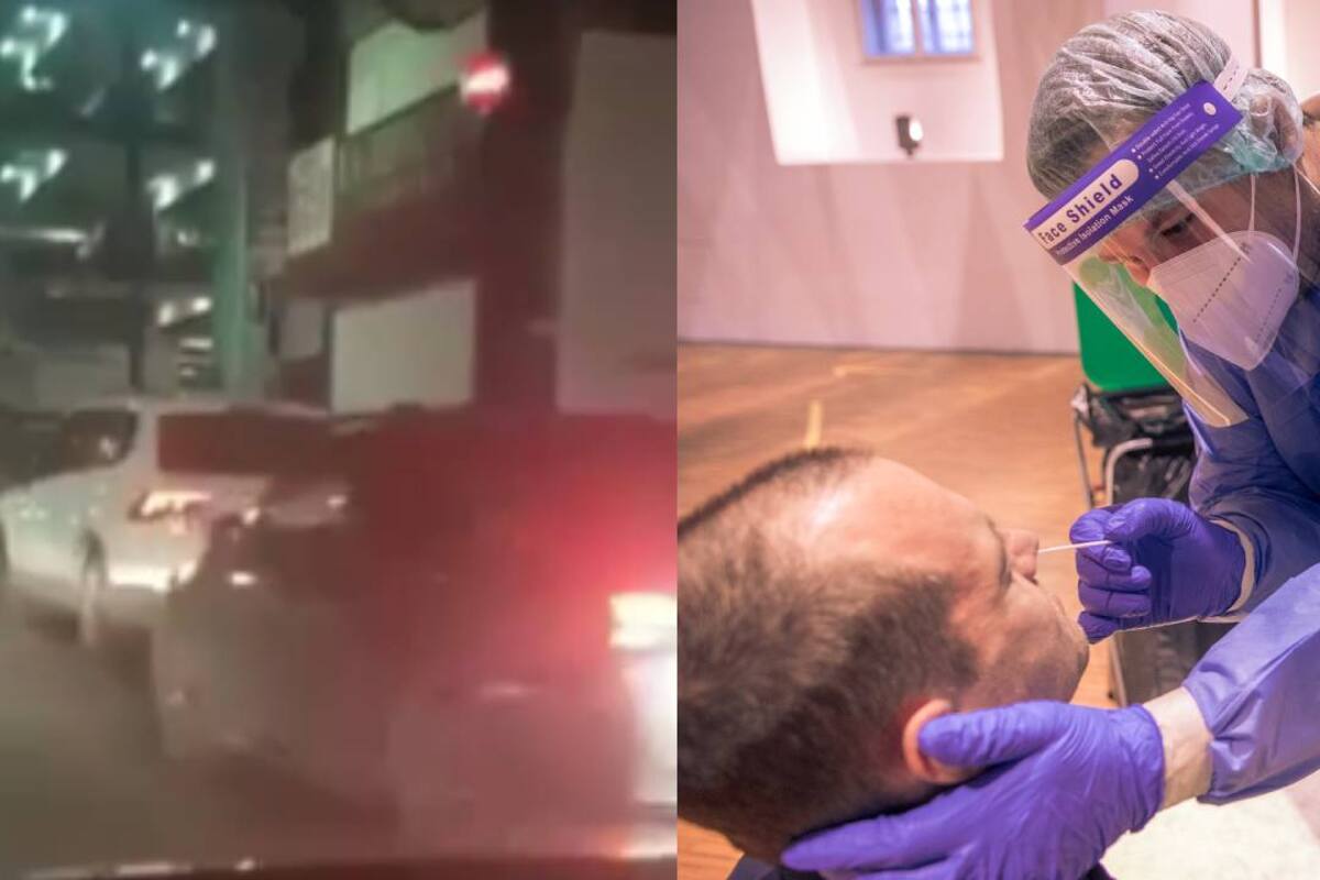 VIDEO: Larga fila de autos para realizarse prueba del Covid-19