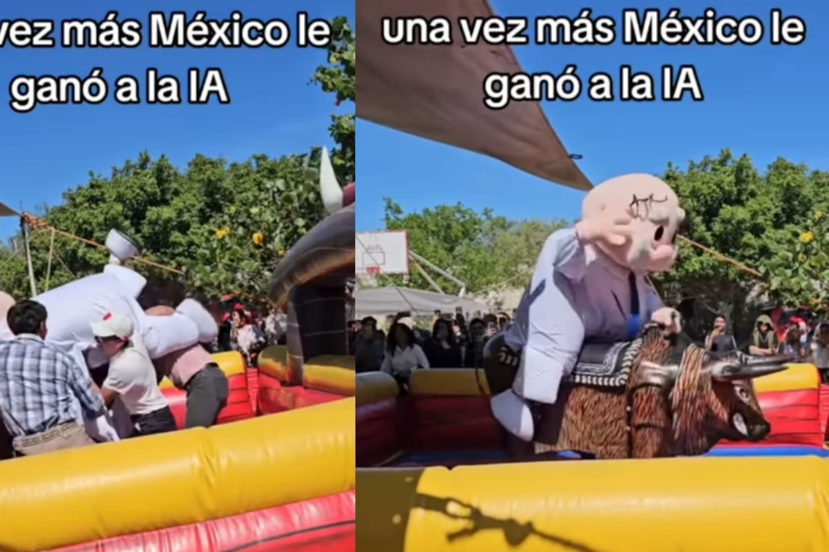 “Una vez más, México ganándole a la IA”: Dr. Simi se vuelve viral tras montar un torito mecánico