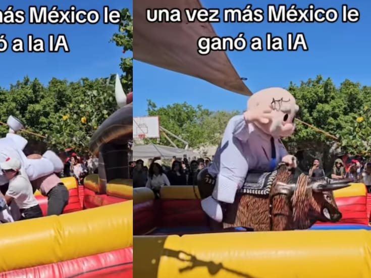 “Una vez más, México ganándole a la IA”: Dr. Simi se vuelve viral tras montar un torito mecánico