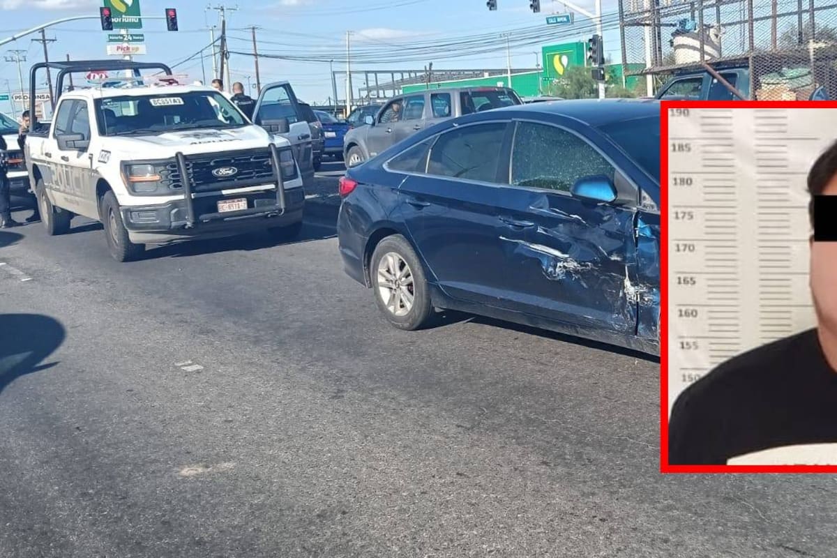 Joven detenido tras persecución; huía con novia menor de edad al salir de motel