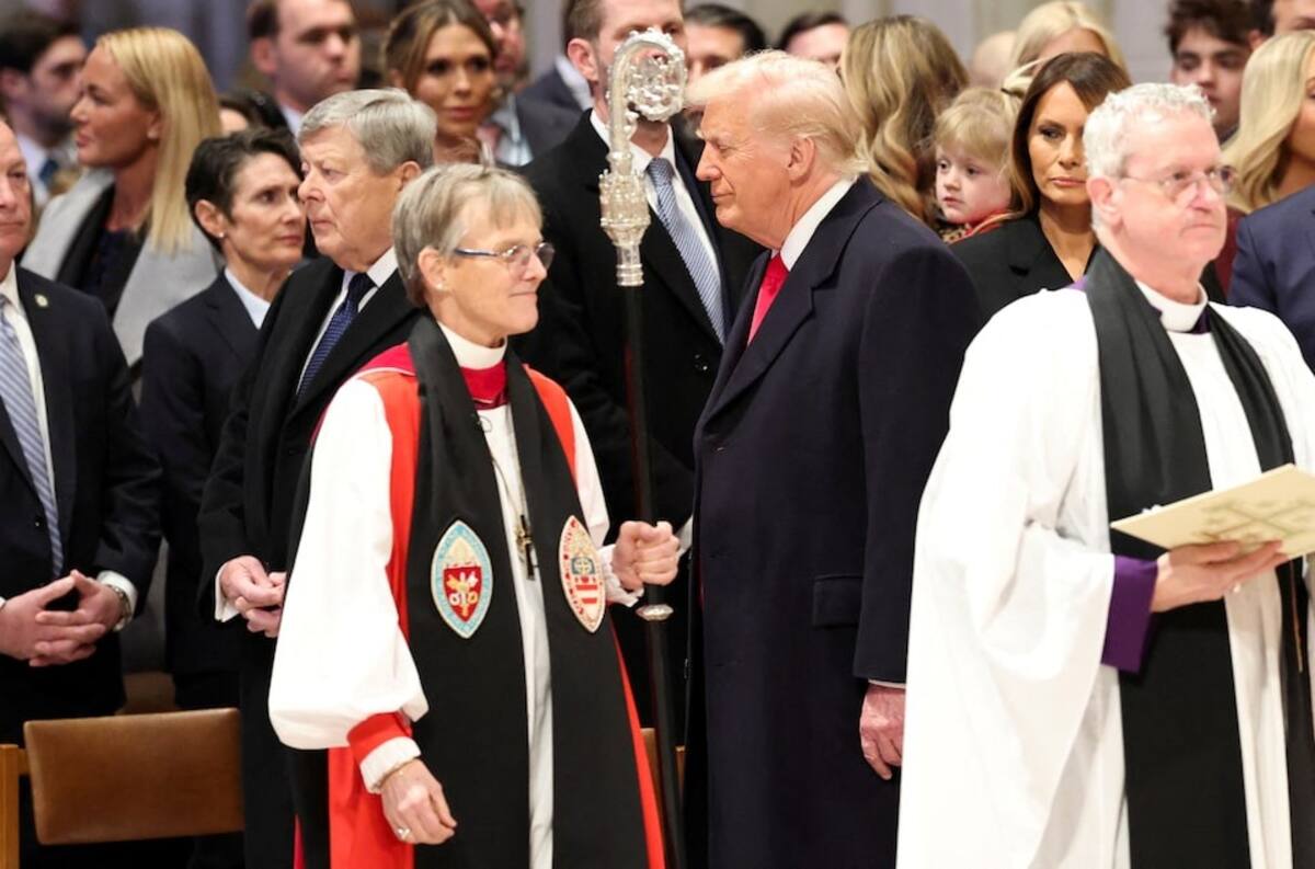 La obispa de Washington, Mariann Edgar Budde, le pidió, directamente y en plena misa, a Donald Trump "piedad" por los migrantes y las personas LGBT. | Crédito: REUTERS