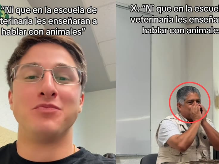Joven exhibe el irónico momento en el que su profesor de veterinaria les enseña a “hablar” con animales