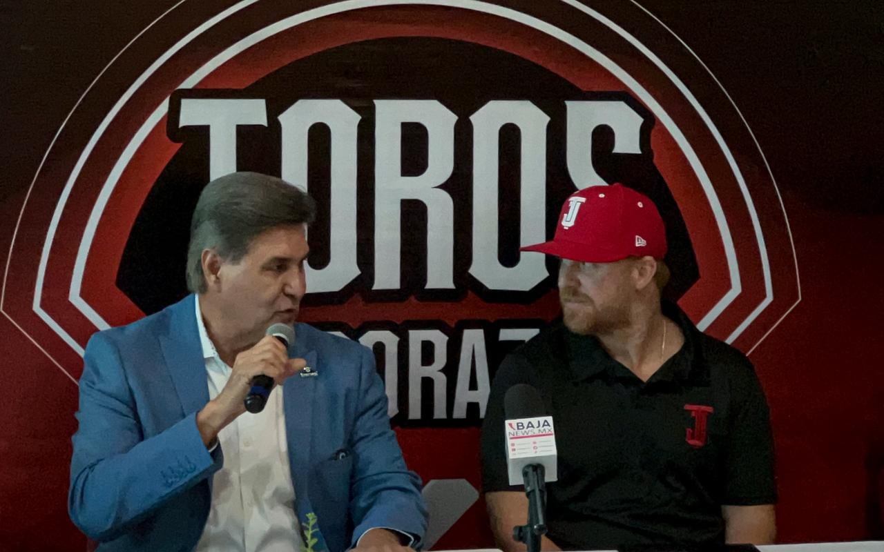 Justin Turner compartió en su presentación su emoción por jugar con Toros de Tijuana. Foto: Leonardo González