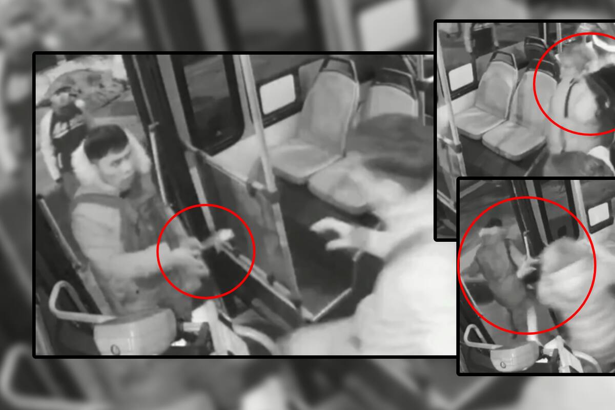 VIDEO: Señora agarra a “bolsazos” a asaltante de autobús y el ladrón sale corriendo