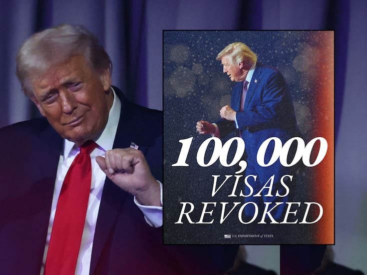 Más de 100 mil visas han sido revocadas en Estados Unidos bajo la administración de Trump; funcionarios de EEUU aseguran que los estudiantes con visa y los residentes legales con green card pueden ser expulsados del país si apoyan a los palestinos o critican a Israel por la guerra en Gaza