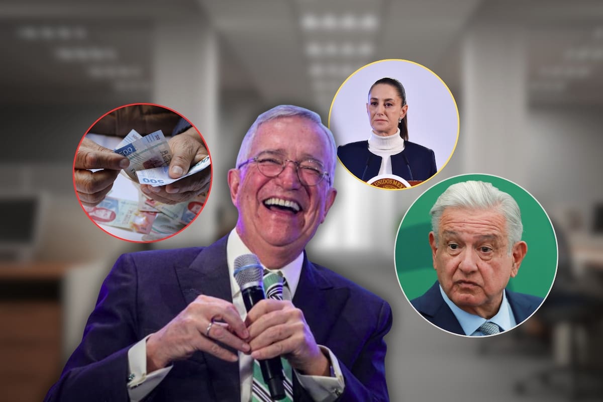 Ricardo Salinas Pliego rechazó los sueldos fijos, calificados como becas, y defendió un esquema de compensación variable y de incentivos por productividad para sus 200 mil trabajadores, mientras la administración federal de AMLO y Sheinbaum consolidó un incremento del 154 por ciento en el poder adquisitivo