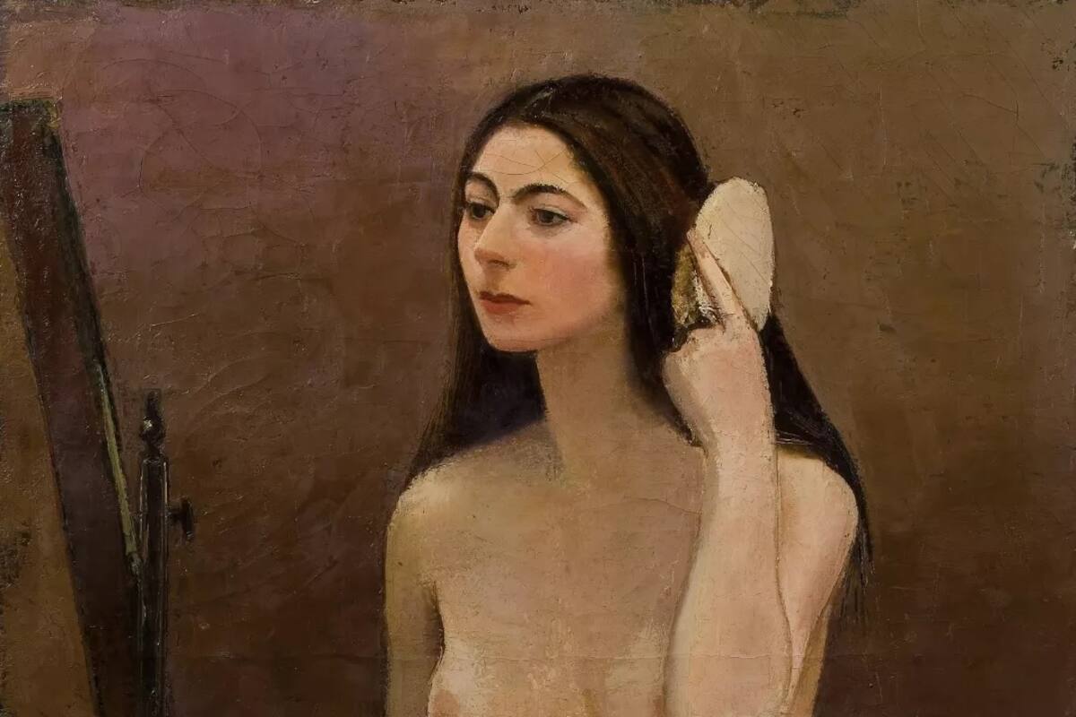 Chica frente al espejo: La pintura de Sergius Pauser que nos invita a ser el espejo