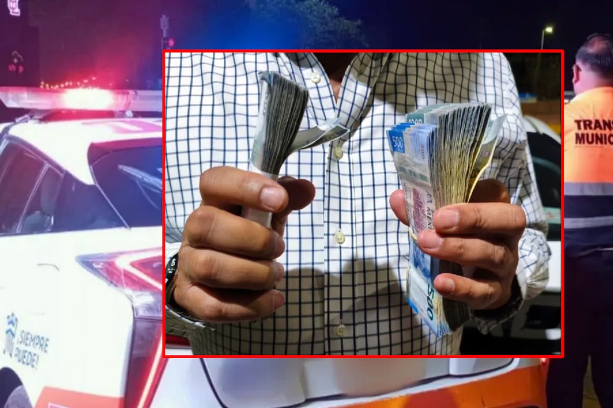 “Si gusta contarlo”: Policía honrado regresa 200 mil pesos a conductor que falló alcoholímetro y su carro iba para el corralón