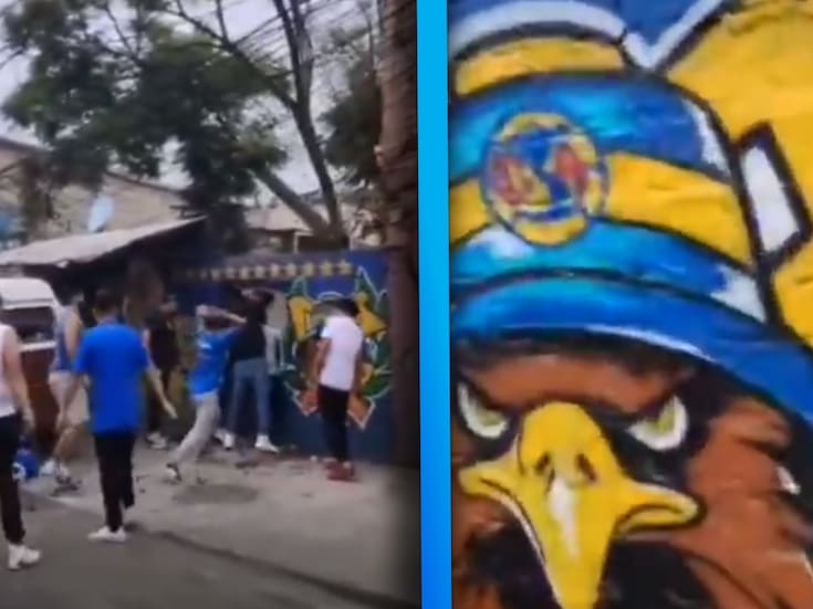 VIDEO: “Aficionados” de Cruz Azul vandalizan una casa por tener el escudo del América