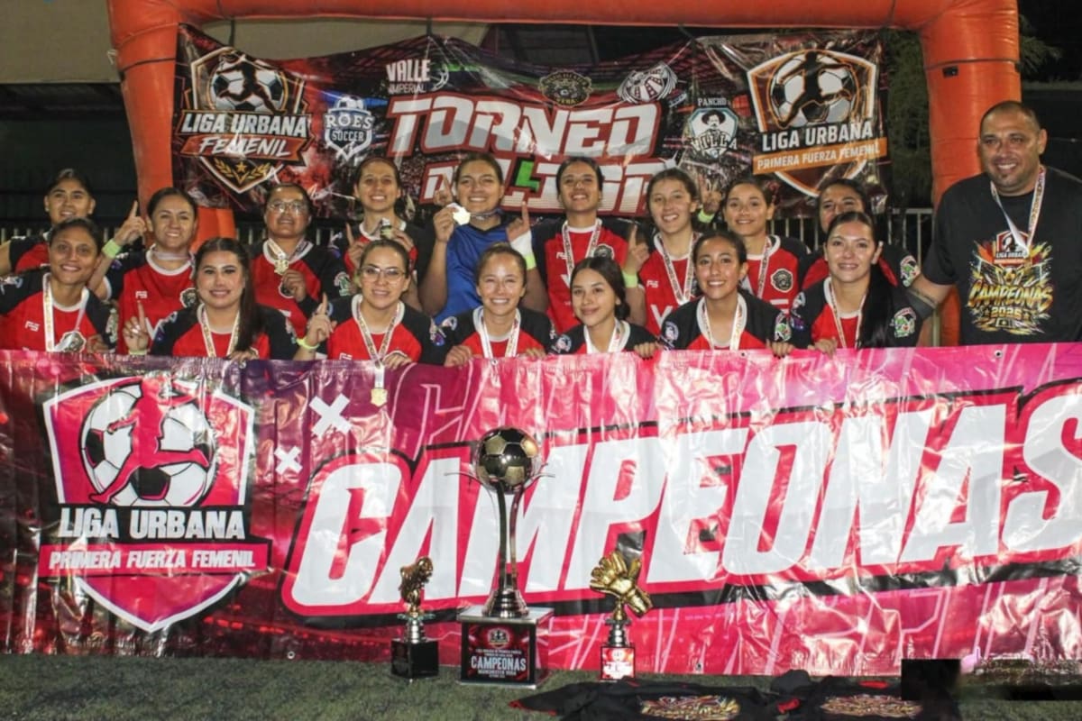 Manchester Vera Femenil conquista el bicampeonato de la Liga Urbana de Mexicali