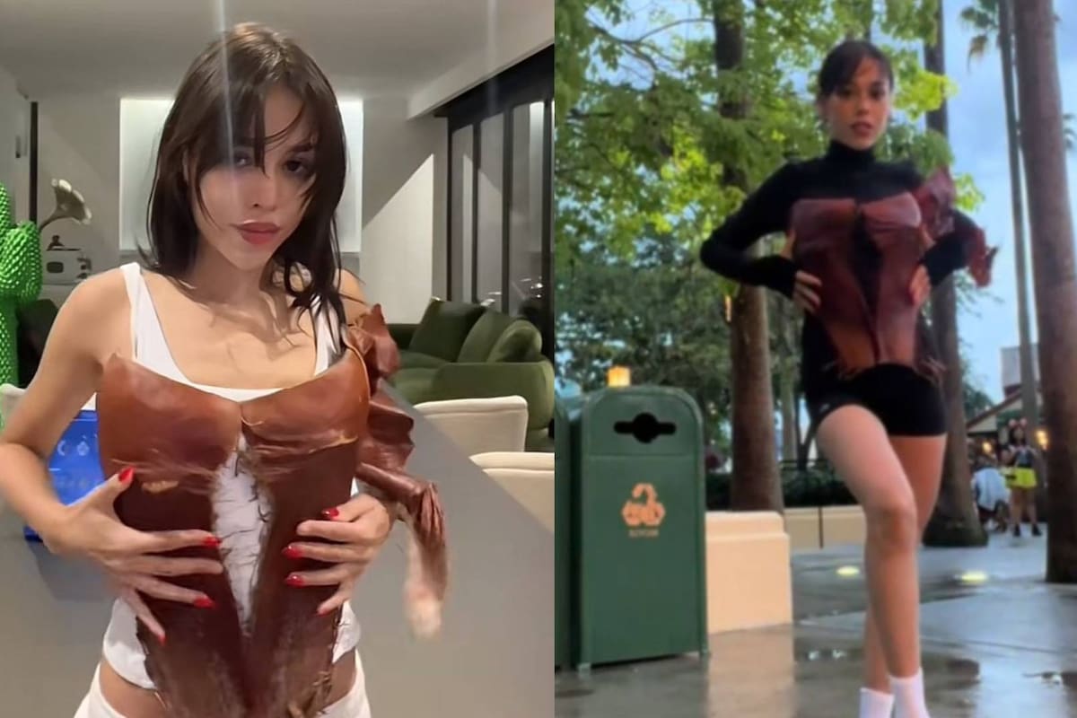 Danna se emociona por un pedazo de palmera: “Me cayó un corset del cielo”