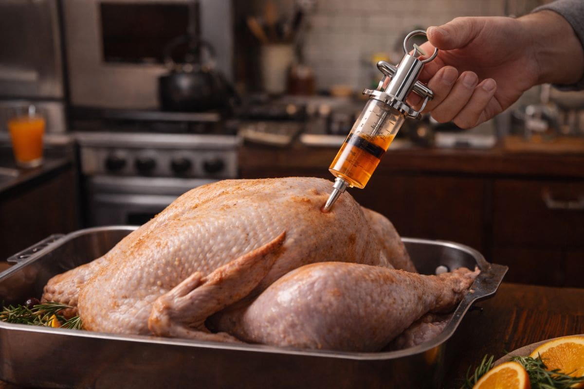 Para qué sirve inyectar el pavo antes de cocinarlo en Navidad y cómo hacerlo paso a paso para que quede jugoso