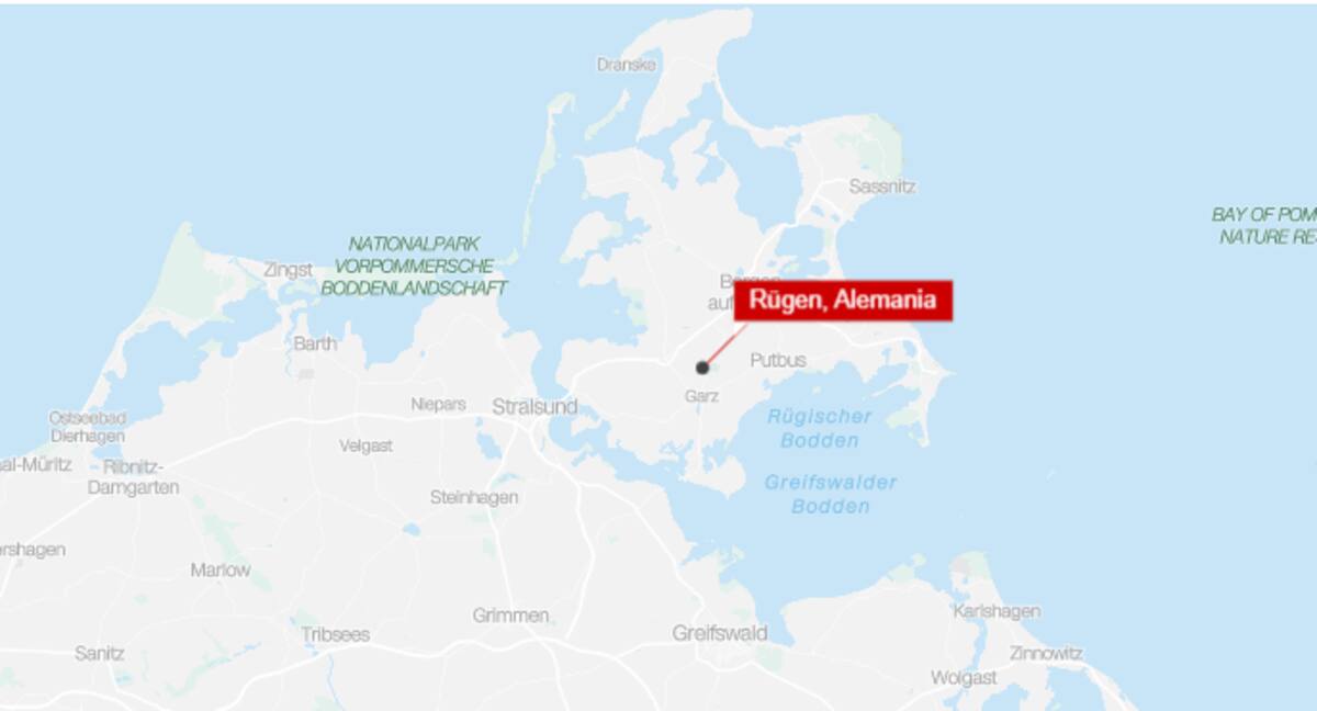 Mapa de Rugen, Alemania. / CNN.