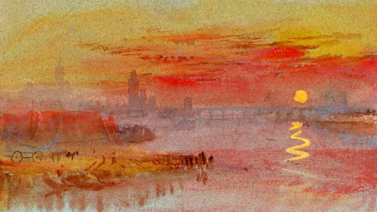 Puesta de sol escarlata, William Turner