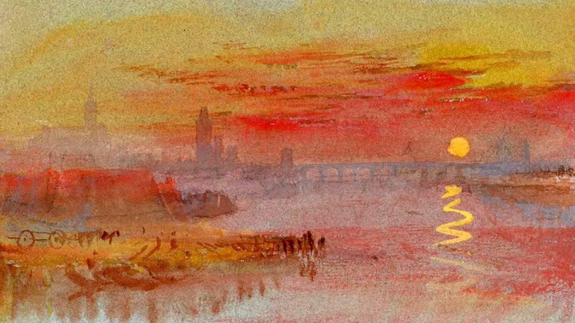Puesta de sol escarlata, William Turner