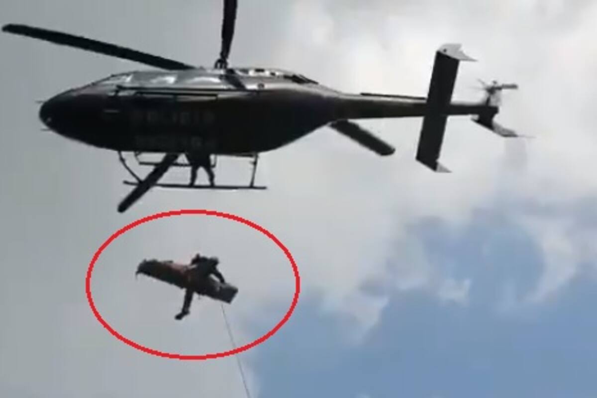 VIDEO: Rescatan a hombre que cayó en un cráter de volcán en la CDMX