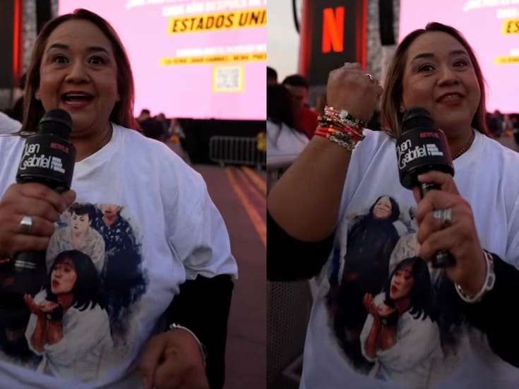 Así vive Alicia González la proyección de Juan Gabriel en el Palacio de Bellas Artes de 1990 en el Zócalo de la Ciudad de México