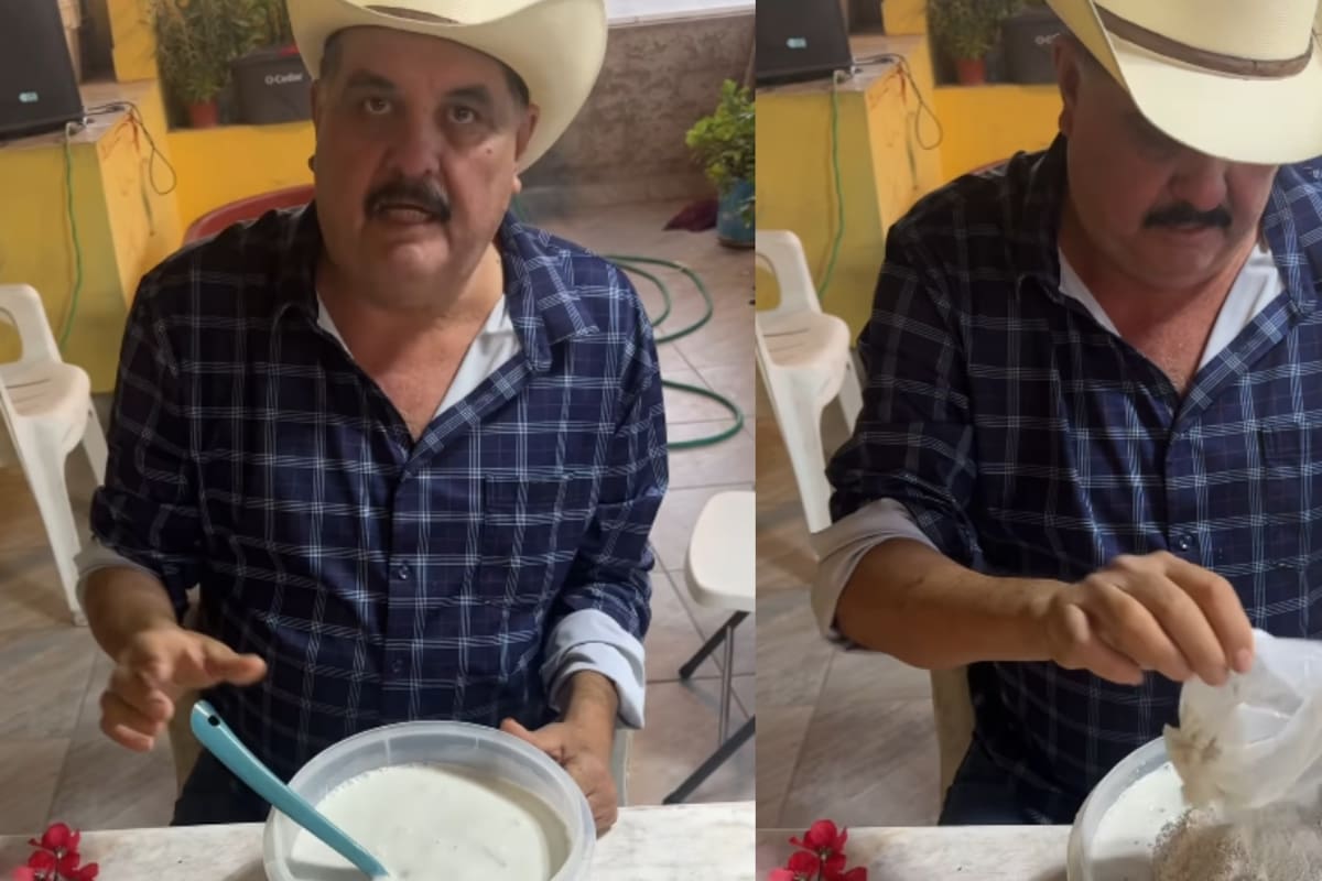“Su esposa lo sorprendió y así le respondió”: Joven revela cómo su padre usó el plato y la cuchara de los frijoles para preparar cal y cemento