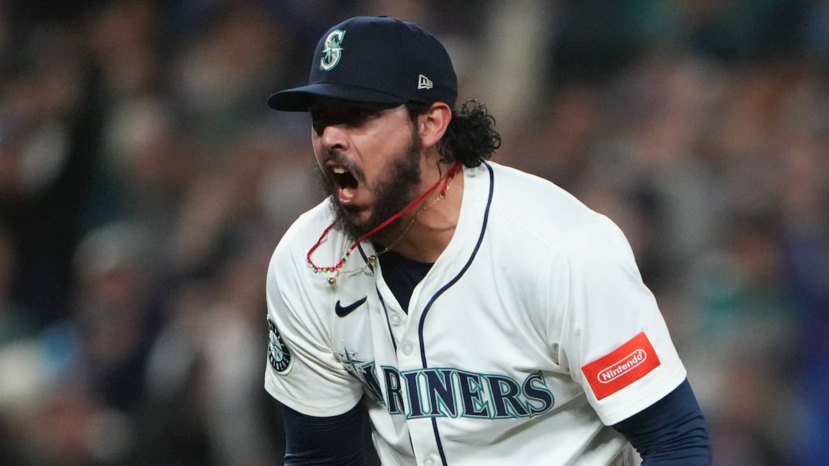Andrés Muñoz festeja un salvamento con los Marineros de Seattle. (Foto: Archivo GH)