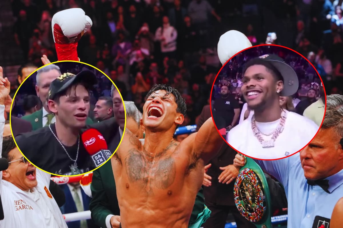 Ryan García reta a Shakur Stevenson tras ganarle el título mundial de Peso Welter a Mario Barrios