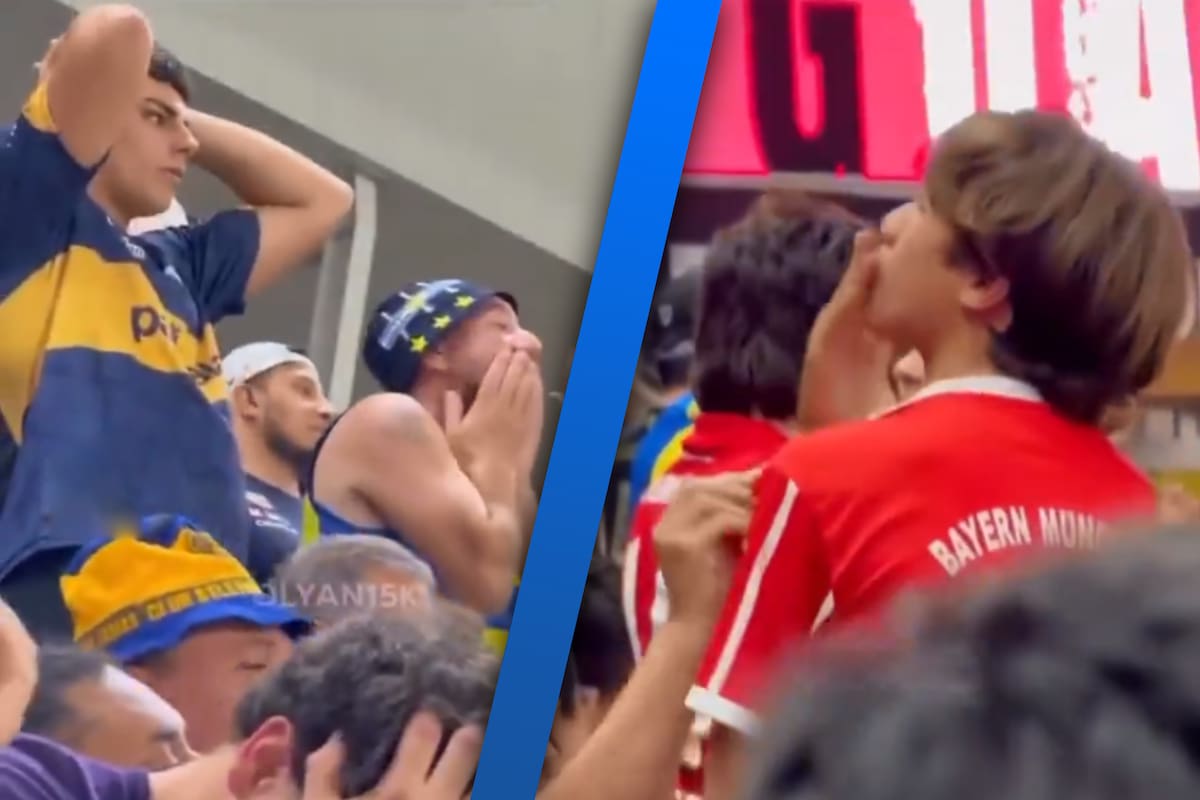 Niño aficionado del Bayern Munich hace enojar a hinchas de Boca Juniors