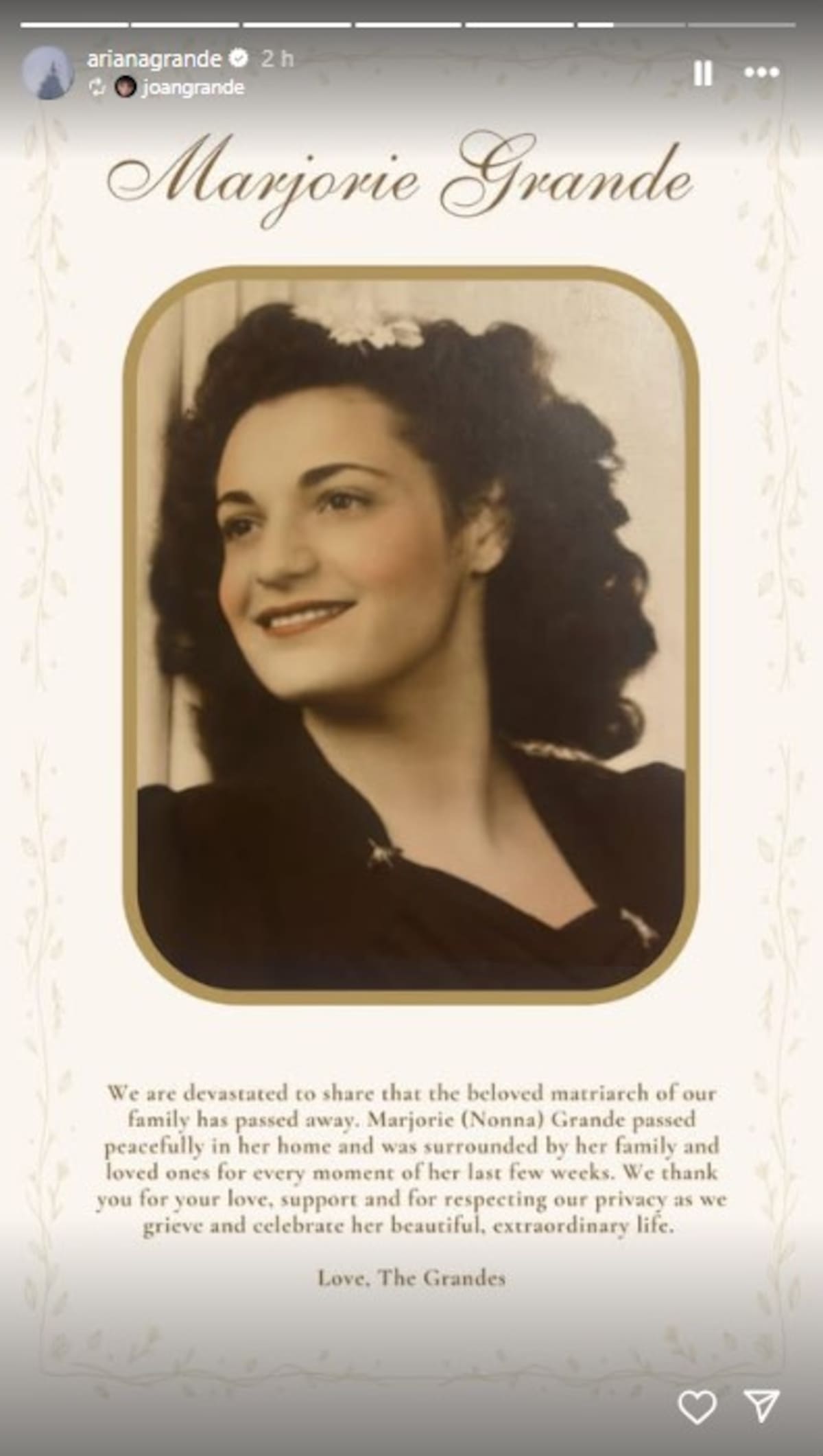 Marjorie Grande.