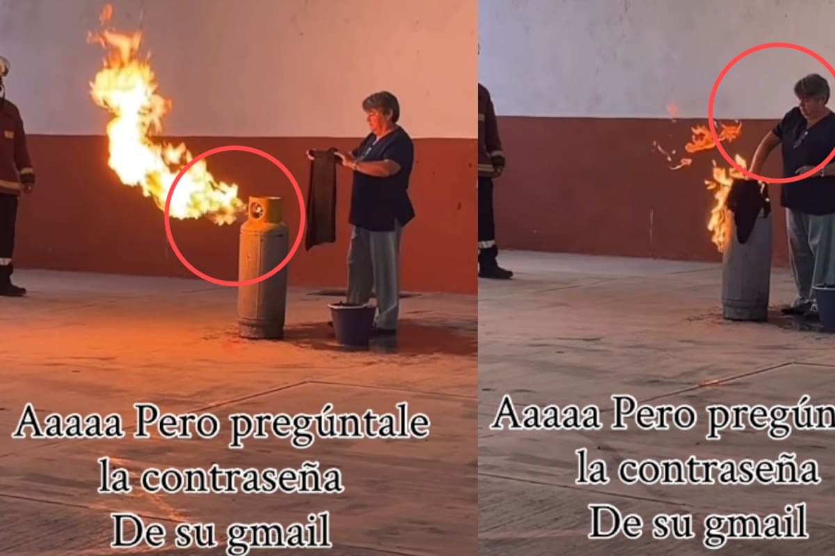 “La señora: siéntense, que yo trabajo.”: mujer resulta más ágil que los bomberos y apaga el incendio ella sola frente a ellos