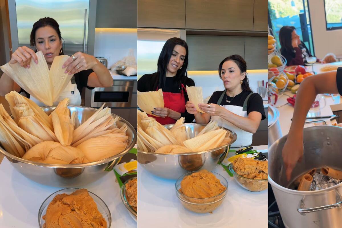Eva Longoria presume su amor por México preparando tamales