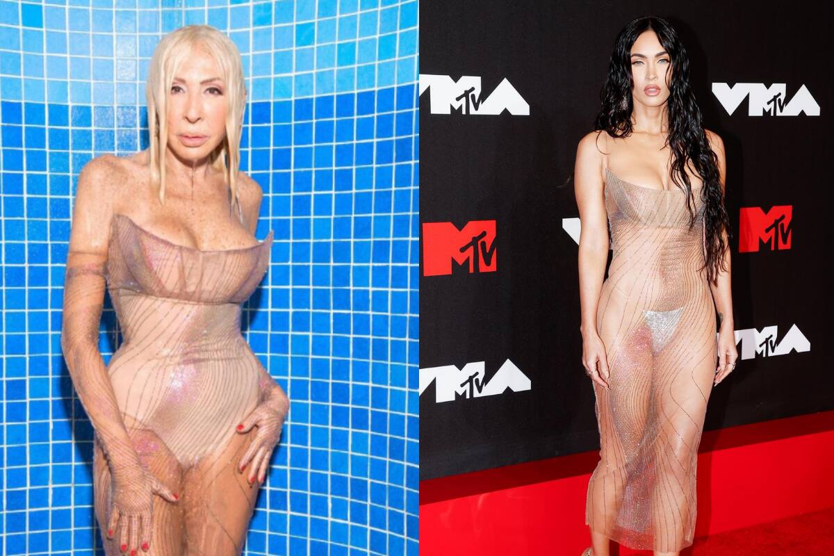 ¿Quién luce mejor? Laura Bozzo usó primero el vestido transparente de Megan Fox