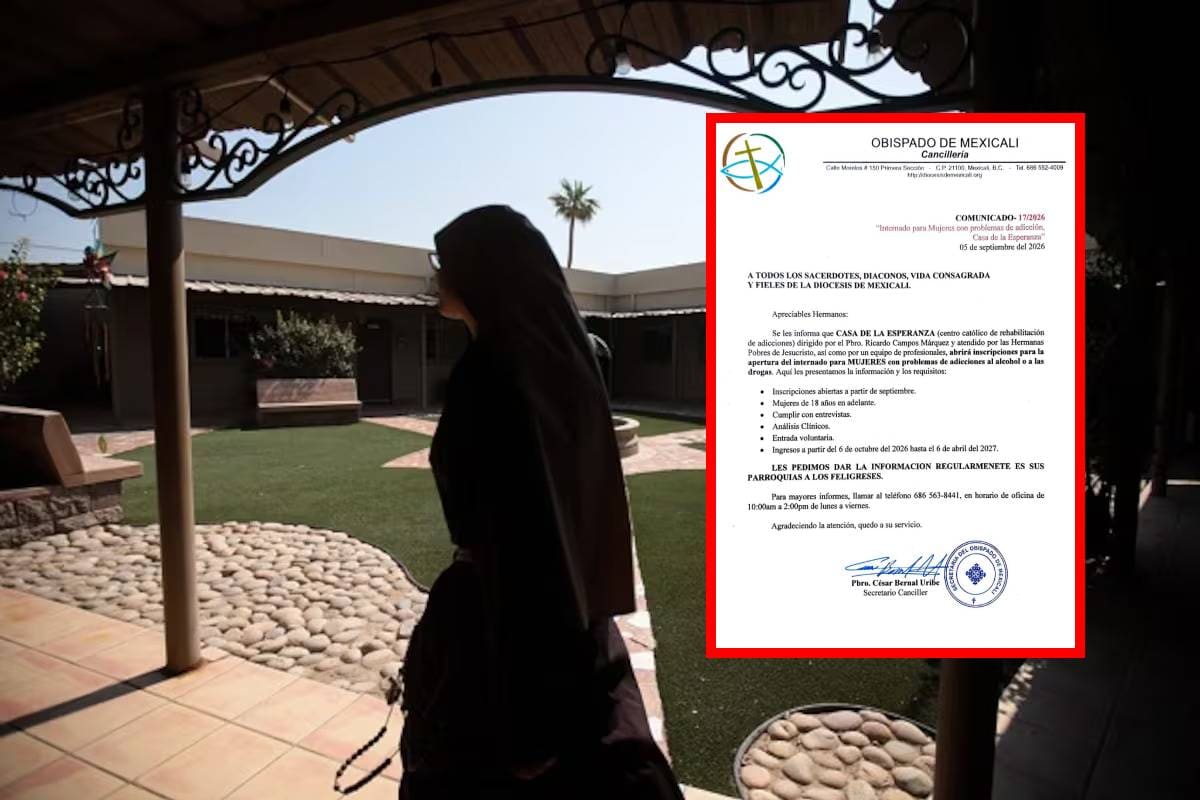 Diócesis invita a informarse sobre inscripciones en Casa de la Esperanza para mujeres con adicciones en Mexicali