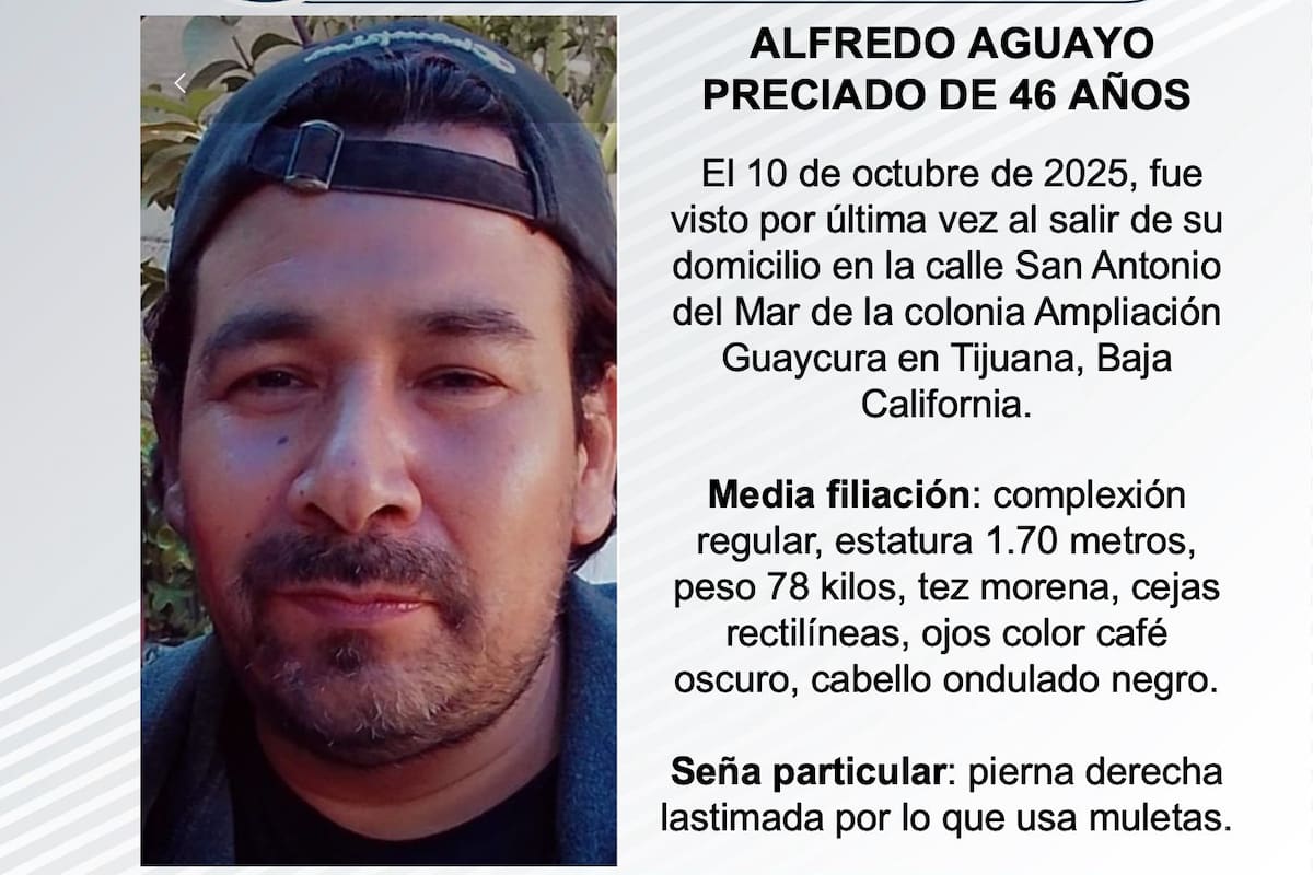Se busca a Alfredo Aguayo Preciado de 46 años