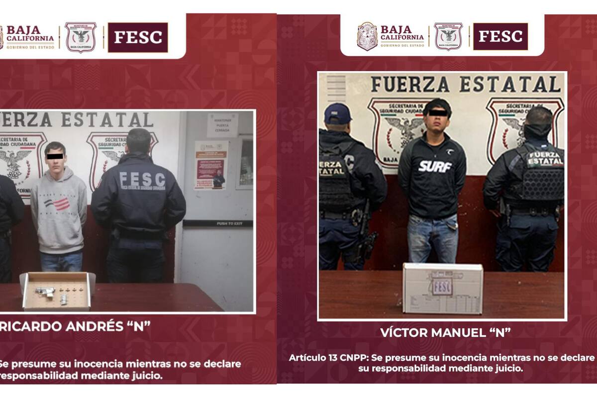 Evitan asalto y aseguran a dos hombres armados en Mexicali