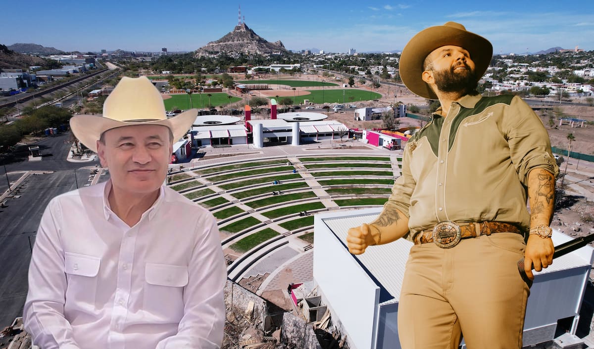 El Gobernador de Sonora Alfonso Durazo Montaño anunció la presentación del famoso cantante hermosillense Carín León en la inauguración de la primera etapa de La Sauceda. FOTO: ESPECIAL