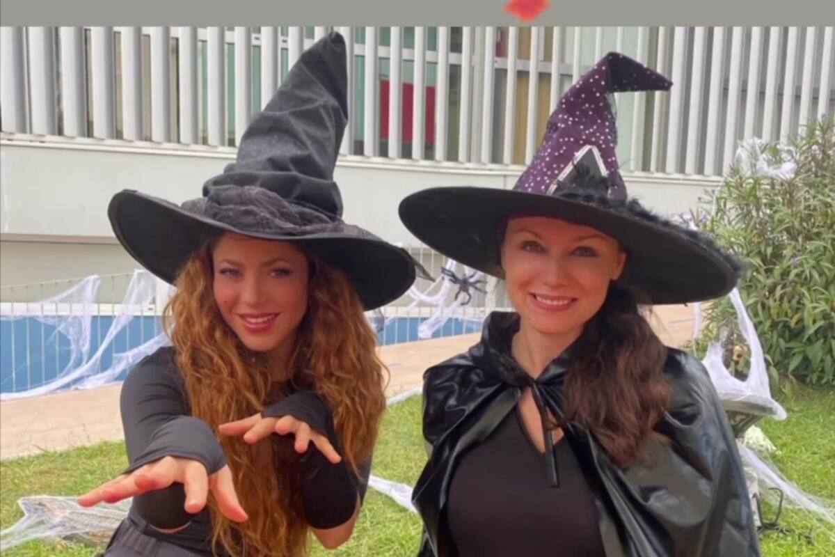 Shakira es vista en colegio de su hijo con disfraza de bruja