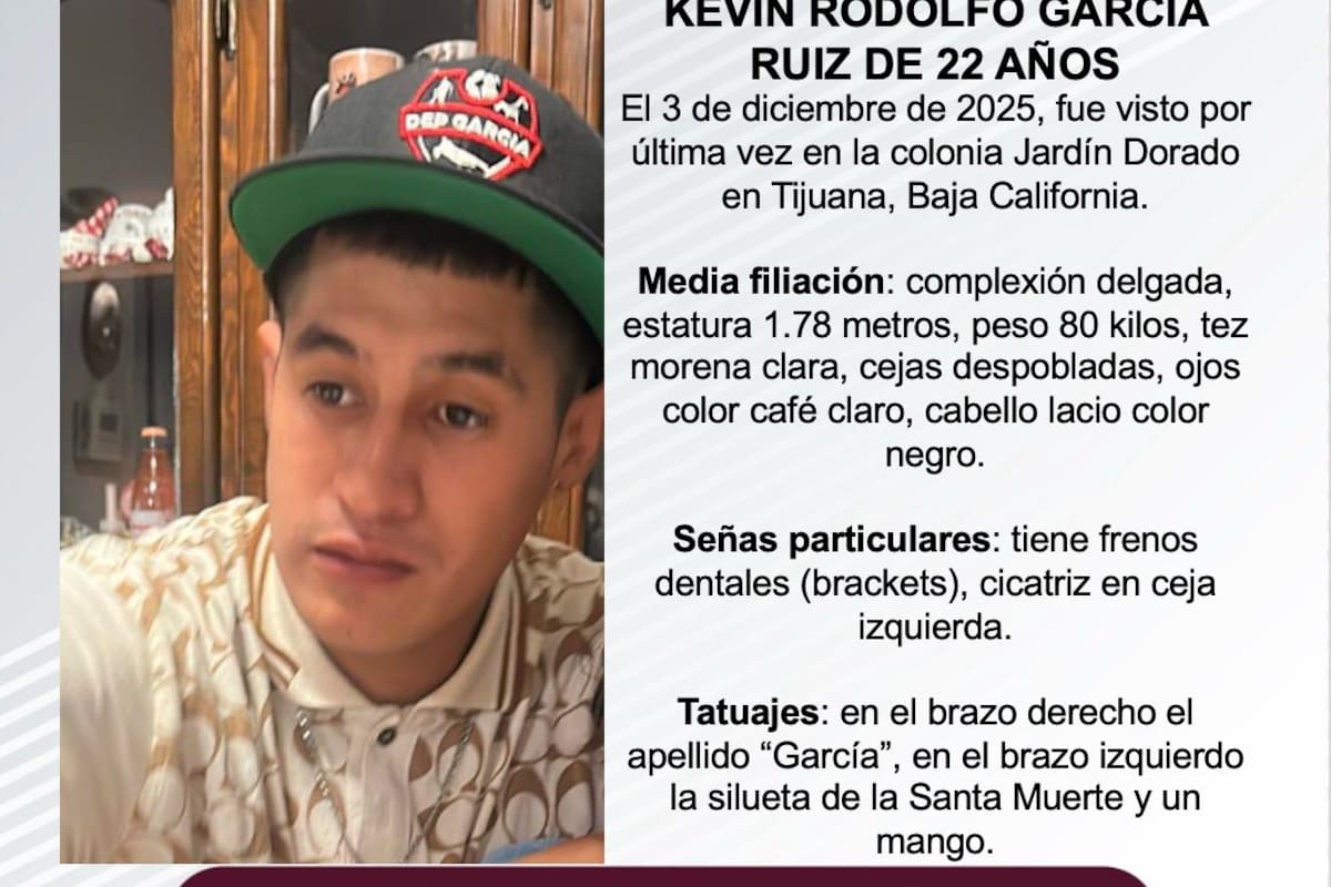 Se busca Kevin Rodolfo García Ruiz de 22 años