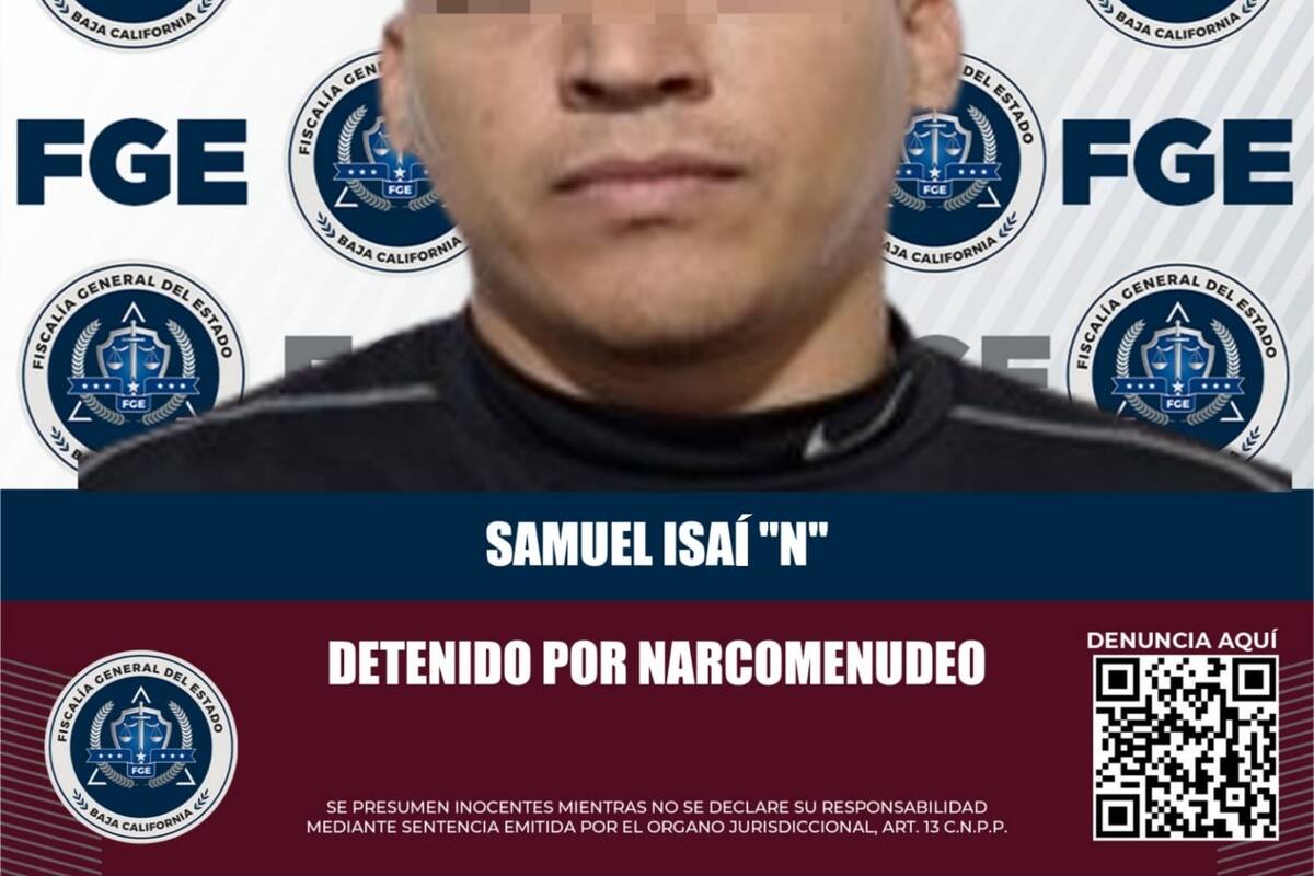 FGE asegura a hombre por posesión de droga en la colonia Leandro Valle