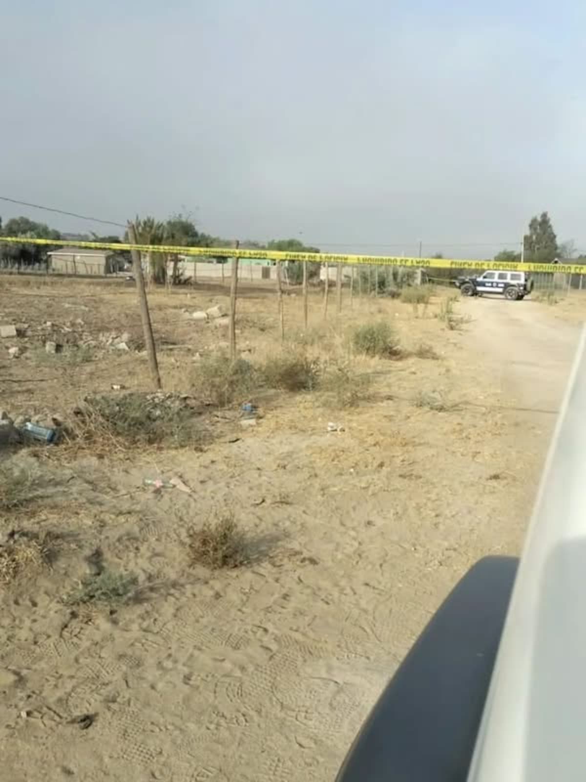 La víctima fue localizada dentro de un predio baldío; con este caso suman más de 10 homicidios en el Valle de Guadalupe durante 2026. Foto: Cortesía