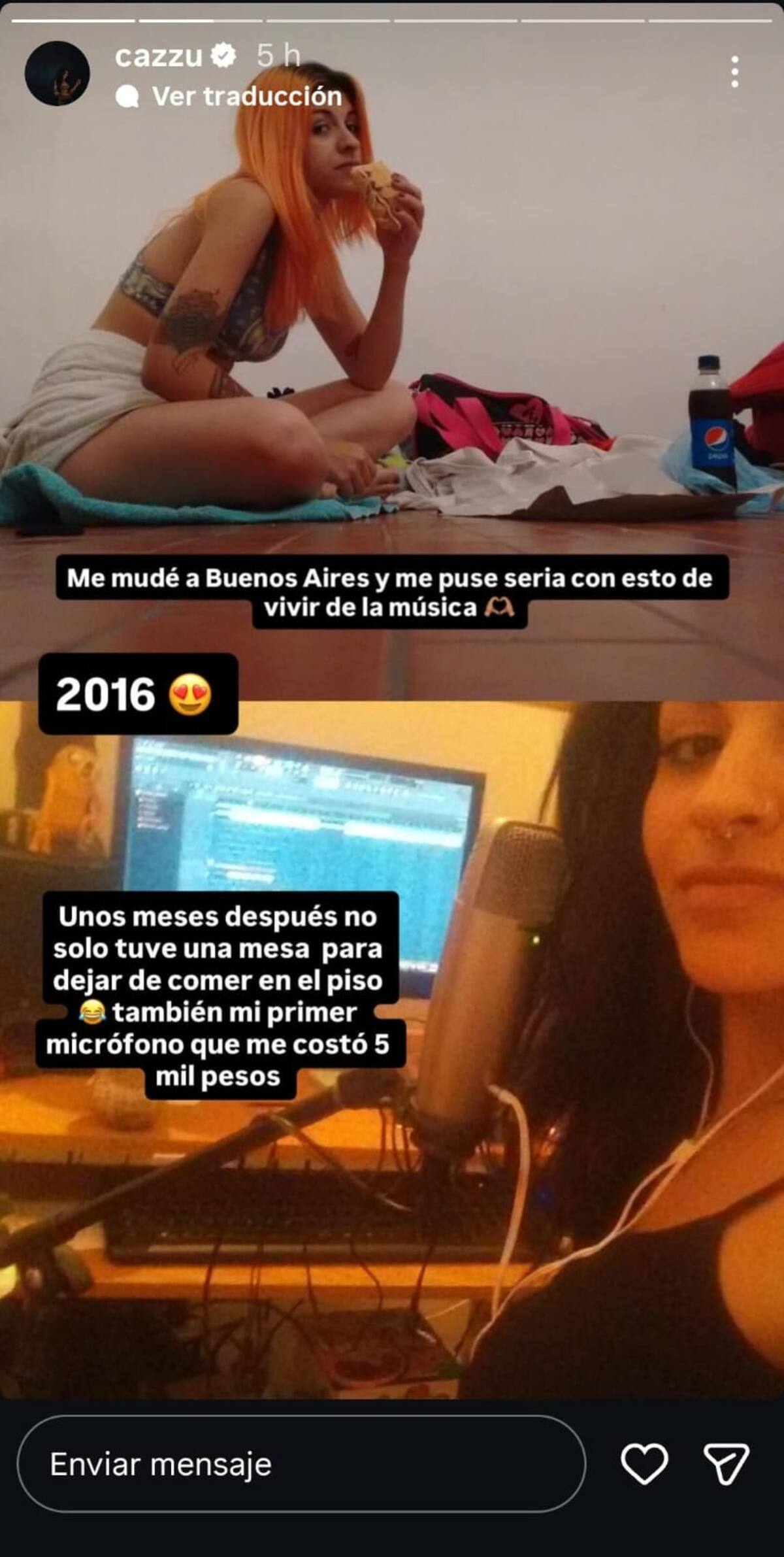 Cazzu se une al trend 2016 | Instagram @cazzu