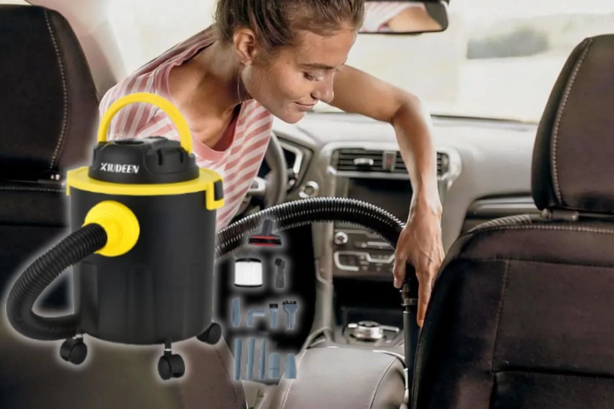 Mercado Libre rebaja 57% la aspiradora de tacho Xiudeen para autos y deja su precio final en 631 pesos, ofreciendo pagos de hasta 24 meses y devolución gratis